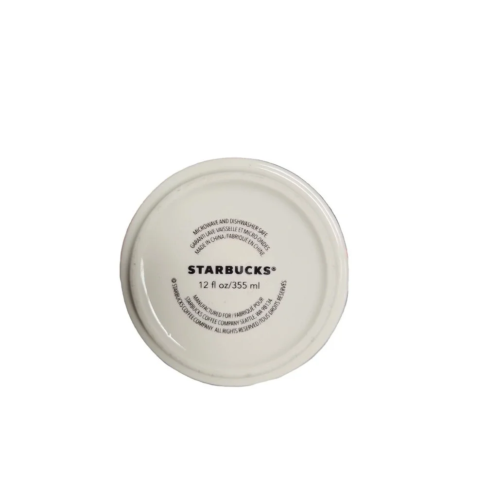 Starbucks Coffee Mug Holiday Siren Wreath Cup 12 oz‎ Candy Cane Handle